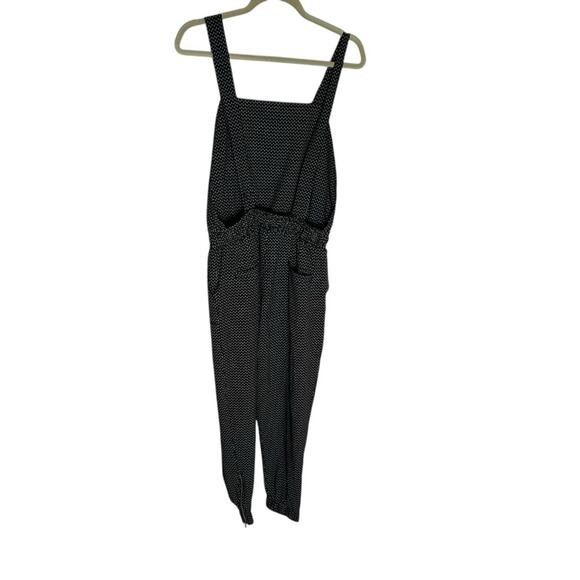 Albion Midnight Dash Black & White Polka Dot Open Back Overall Jumpsuit Small - Picture 2 of 8